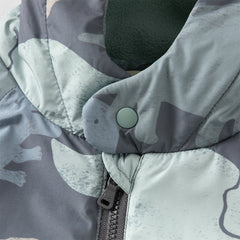 Dave&Bella Toddler Girls/Boys Playful Print Outwear Windproof Fleece-lined Hooded Coats