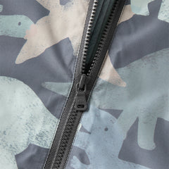 Dave&Bella Toddler Girls/Boys Playful Print Outwear Windproof Fleece-lined Hooded Coats