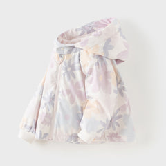 Dave&Bella Toddler Girls/Boys Playful Print Outwear Windproof Fleece-lined Hooded Coats