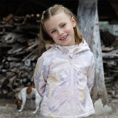 Dave&Bella Toddler Girls/Boys Playful Print Outwear Windproof Fleece-lined Hooded Coats