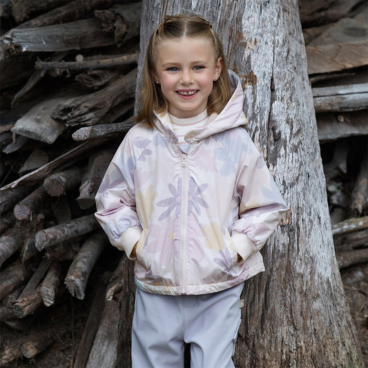 Dave&Bella Toddler Girls/Boys Playful Print Outwear Windproof Fleece-lined Hooded Coats