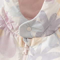 Dave&Bella Toddler Girls/Boys Playful Print Outwear Windproof Fleece-lined Hooded Coats