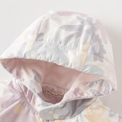 Dave&Bella Toddler Girls/Boys Playful Print Outwear Windproof Fleece-lined Hooded Coats