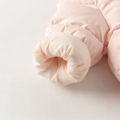 Dave&Bella Baby Girls/Boys Winter Cute Print Pink/Apricot Cozy Hooded Down Rompers