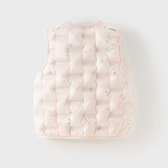 Dave&Bella Kids Girls/Boys Winter Cozy Multi-color&Print Sleeveless Down Vest Tops