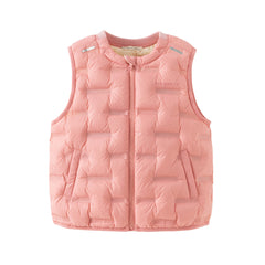 Dave&Bella Kids Girls/Boys Winter Cozy Multi-color&Print Sleeveless Down Vest Tops