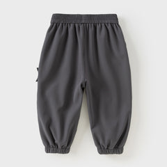 Dave&Bella Toddler Girls/Boys Winter Outdoor Purple/Grey Loose Drawstring Down Pants