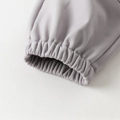 Dave&Bella Toddler Girls/Boys Winter Outdoor Purple/Grey Loose Drawstring Down Pants