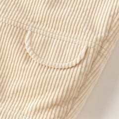 Dave&Bella Toddler Girls Casual Apricot/Grey Purple Soft Plush-lined Straight-leg Pants