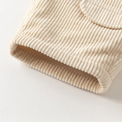 Dave&Bella Toddler Girls Casual Apricot/Grey Purple Soft Plush-lined Straight-leg Pants