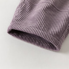 Dave&Bella Toddler Girls Casual Apricot/Grey Purple Soft Plush-lined Straight-leg Pants