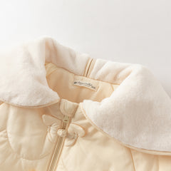 Dave&Bella Toddler Girls Cute Yellow Butterfly-Style Shawl-Collar Hooded Padded Coats