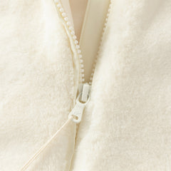 Dave&Bella Toddler Girls Winter Cute Beige Plush-lined Hooded Capes