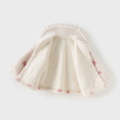 Dave&Bella Toddler Girls Pretty Floral Print Outwear Soft Plush Jackets