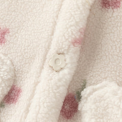 Dave&Bella Toddler Girls Pretty Floral Print Outwear Soft Plush Jackets