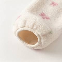 Dave&Bella Toddler Girls Pretty Floral Print Outwear Soft Plush Jackets