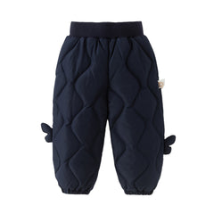 Dave&Bella Toddler Girls/Boys Winter Navy Blue Outdoor Windproof Warm Down Pants