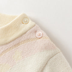 Dave&Bella Toddler Girls Sweet Pink Long-sleeved Turtle Pullover Sweaters Tops