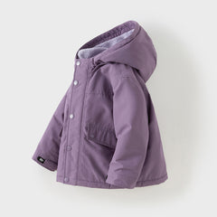 Dave&Bella Kids Girls/Boys Winter Cozy Outwear Plush-lined Hooded Padded Jackets