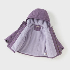 Dave&Bella Kids Girls/Boys Winter Cozy Outwear Plush-lined Hooded Padded Jackets