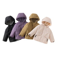 Dave&Bella Kids Girls/Boys Winter Cozy Outwear Plush-lined Hooded Padded Jackets