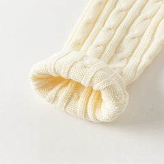 Dave&Bella Kids Girls Lovely Beige/Purple Padded Sweaters