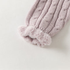 Dave&Bella Kids Girls Lovely Beige/Purple Padded Sweaters