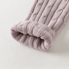 Dave&Bella Kids Girls Lovely Beige/Purple Padded Sweaters