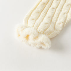 Dave&Bella Kids Girls Lovely Beige/Purple Padded Sweaters