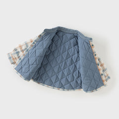 Dave&Bella Toddler Boys Winter Classic Plaid Padded Shirts Tops