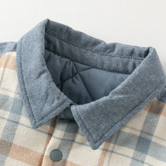 Dave&Bella Toddler Boys Winter Classic Plaid Padded Shirts Tops