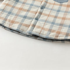 Dave&Bella Toddler Boys Winter Classic Plaid Padded Shirts Tops