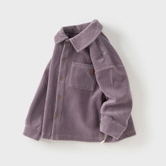 Dave&Bella Kids Boys Autumn Apricot/Blue/Purple College-style Shirts Tops