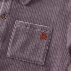 Dave&Bella Kids Boys Autumn Apricot/Blue/Purple College-style Shirts Tops