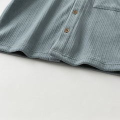 Dave&Bella Kids Boys Autumn Apricot/Blue/Purple College-style Shirts Tops