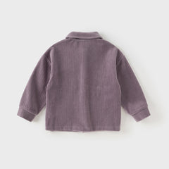 Dave&Bella Kids Boys Autumn Apricot/Blue/Purple College-style Shirts Tops