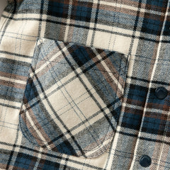 Dave&Bella Toddler Boys Winter Blue Plaid Outwear Fleece-lined Hooded Padded Coats