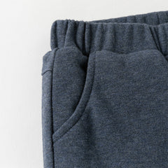 Dave&Bella Toddler Boys Winter Casual Blue Windproof Adjustable-waistband Padded Pants