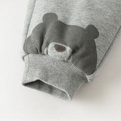 Dave&Bella Toddler Girls/Boys Winter Cute Pink/Grey Outwear Warm Padded Pants