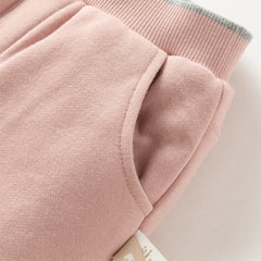 Dave&Bella Toddler Girls/Boys Winter Cute Pink/Grey Outwear Warm Padded Pants