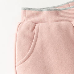 Dave&Bella Toddler Girls/Boys Winter Cute Pink/Grey Outwear Warm Padded Pants