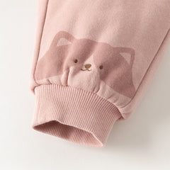 Dave&Bella Toddler Girls/Boys Winter Cute Pink/Grey Outwear Warm Padded Pants