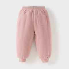 Dave&Bella Toddler Girls/Boys Winter Cute Pink/Grey Outwear Warm Padded Pants