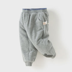 Dave&Bella Toddler Girls/Boys Winter Cute Pink/Grey Outwear Warm Padded Pants