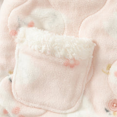 Dave&Bella Toddler Girls Cute Pink Swan Print Indoor Plush Pajamas