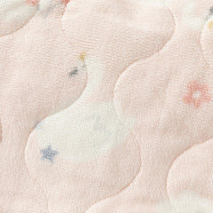 Dave&Bella Toddler Girls Cute Pink Swan Print Indoor Plush Pajamas