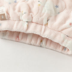 Dave&Bella Toddler Girls Cute Pink Swan Print Indoor Plush Pajamas