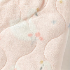 Dave&Bella Toddler Girls Cute Pink Swan Print Indoor Plush Pajamas