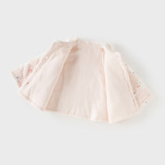 Dave&Bella Toddler Girls Cute Pink Swan Print Indoor Plush Pajamas