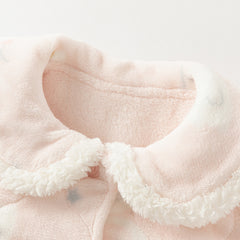 Dave&Bella Toddler Girls Cute Pink Swan Print Indoor Plush Pajamas